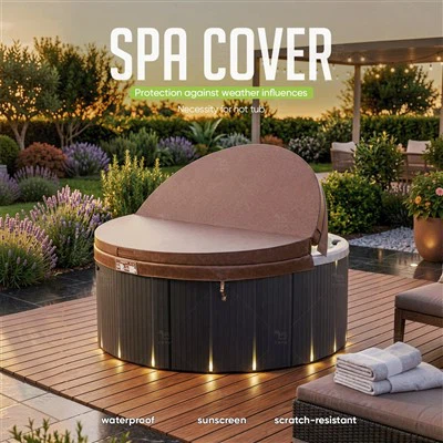 Καφέ Στρογγυλό Κάλυμμα Spa